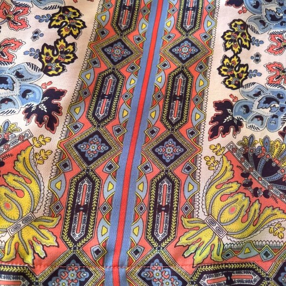 Lulus Sangria Coral Pink Tile Print Mini Shift Dress SIZE LARGE - Picture 8 of 12